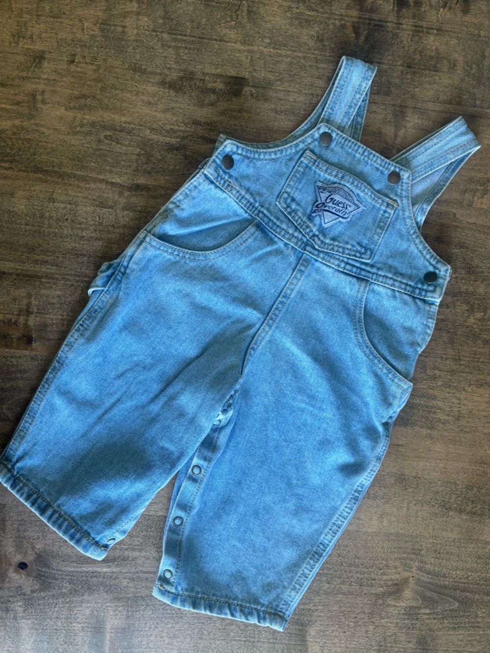 Vintage Guess Denim Carpenter Overalls Size 12 months 100% Cotton / Made In USA